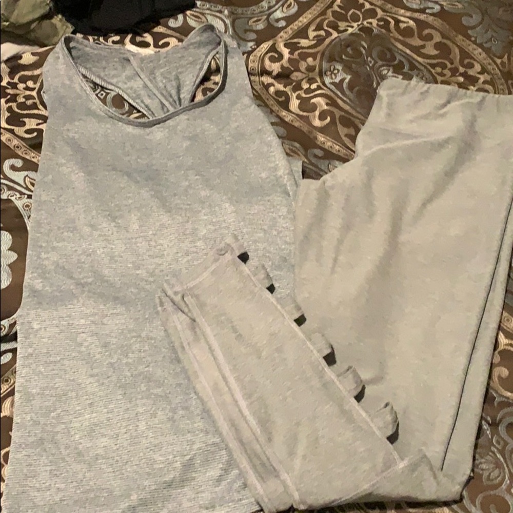 Large lululemon top and bottom.